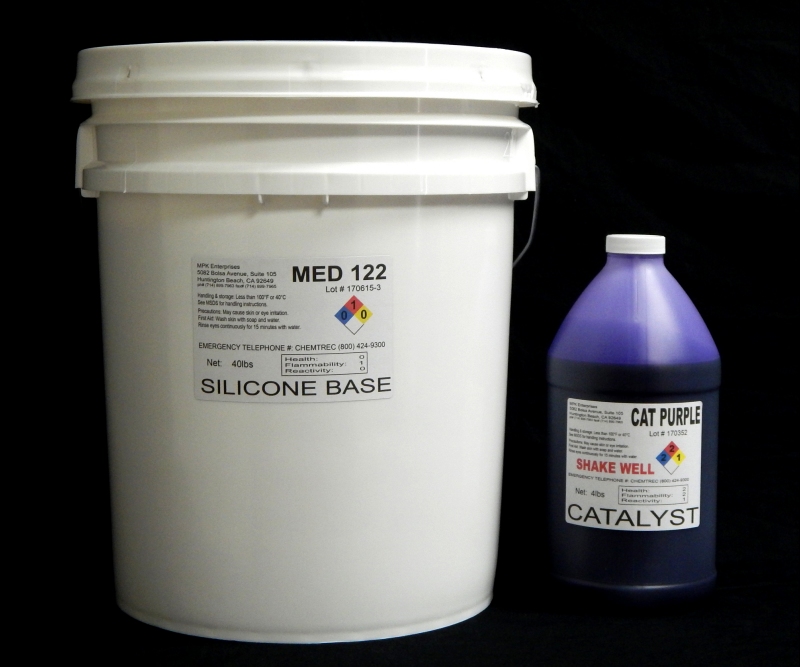 44 lb Kit : Medium 122 - (22 shore A durometer) - Regular Pot Life Mold  Making Silicone